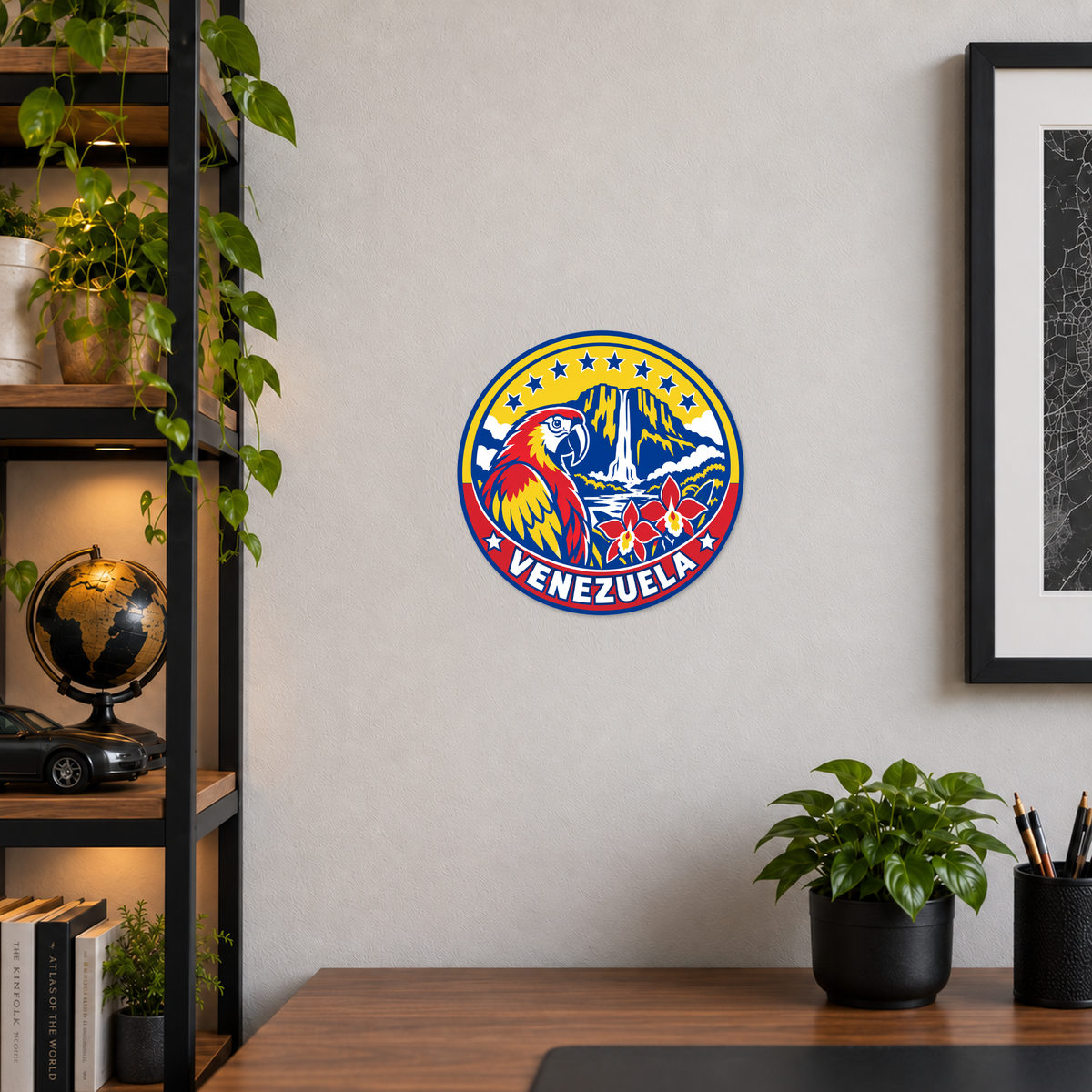 Venezuela 3D-printed country seal — wall display at approximately 9.5 inches diameter