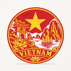 Front view of the Vietnam 3D-printed country seal