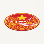 Angled view showing the thin profile of the Vietnam 3D-printed country seal
