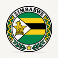 Front view of the Zimbabwe 3D-printed country seal
