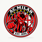 AC Milan latest soccer seal — front illustrative rendering