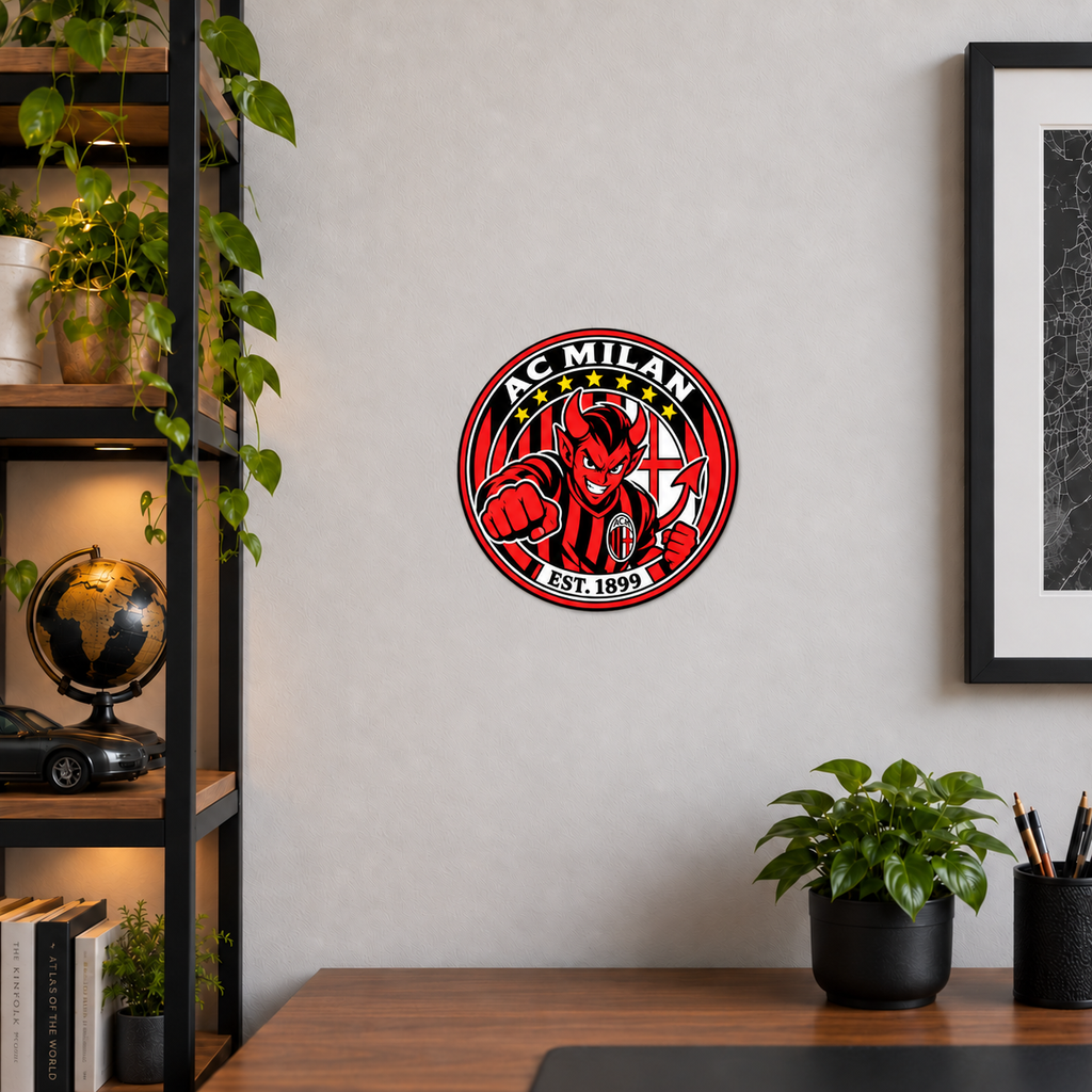 AC Milan latest soccer seal — lifestyle illustrative rendering