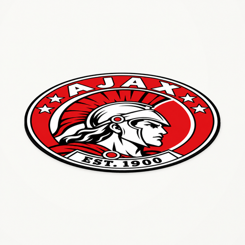 Ajax latest soccer seal — angle illustrative rendering
