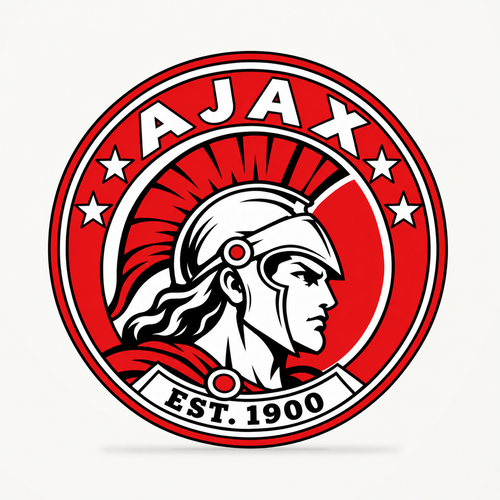 Ajax latest soccer seal — front illustrative rendering