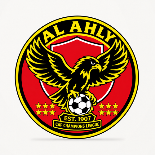 Al Ahly latest soccer seal — front illustrative rendering