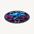 Alpine F1 Team Seal — angled view showing the thin plaque profile; illustrative rendering