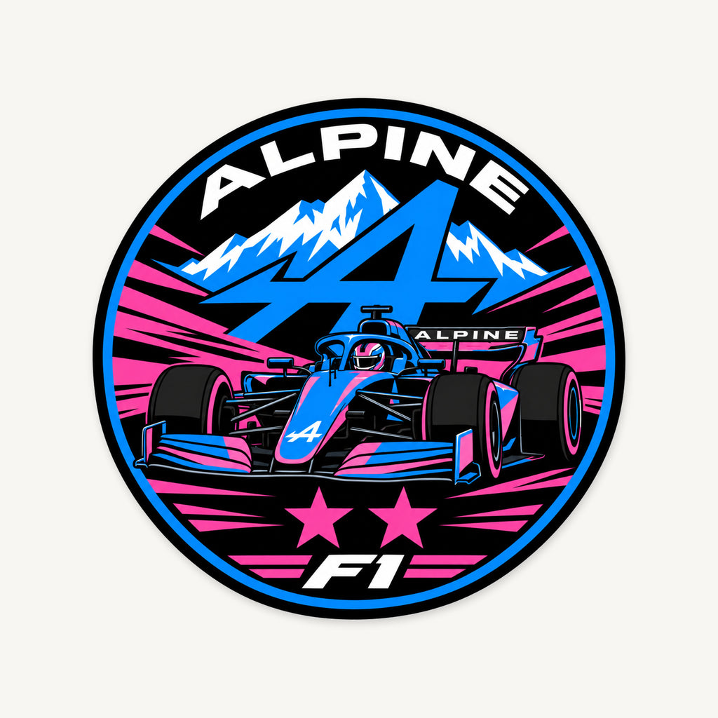 Alpine F1 Team Seal — front view; illustrative rendering