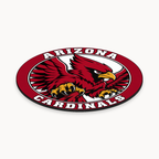 Arizona Cardinals NFL seal — angled thin-profile view; illustrative rendering
