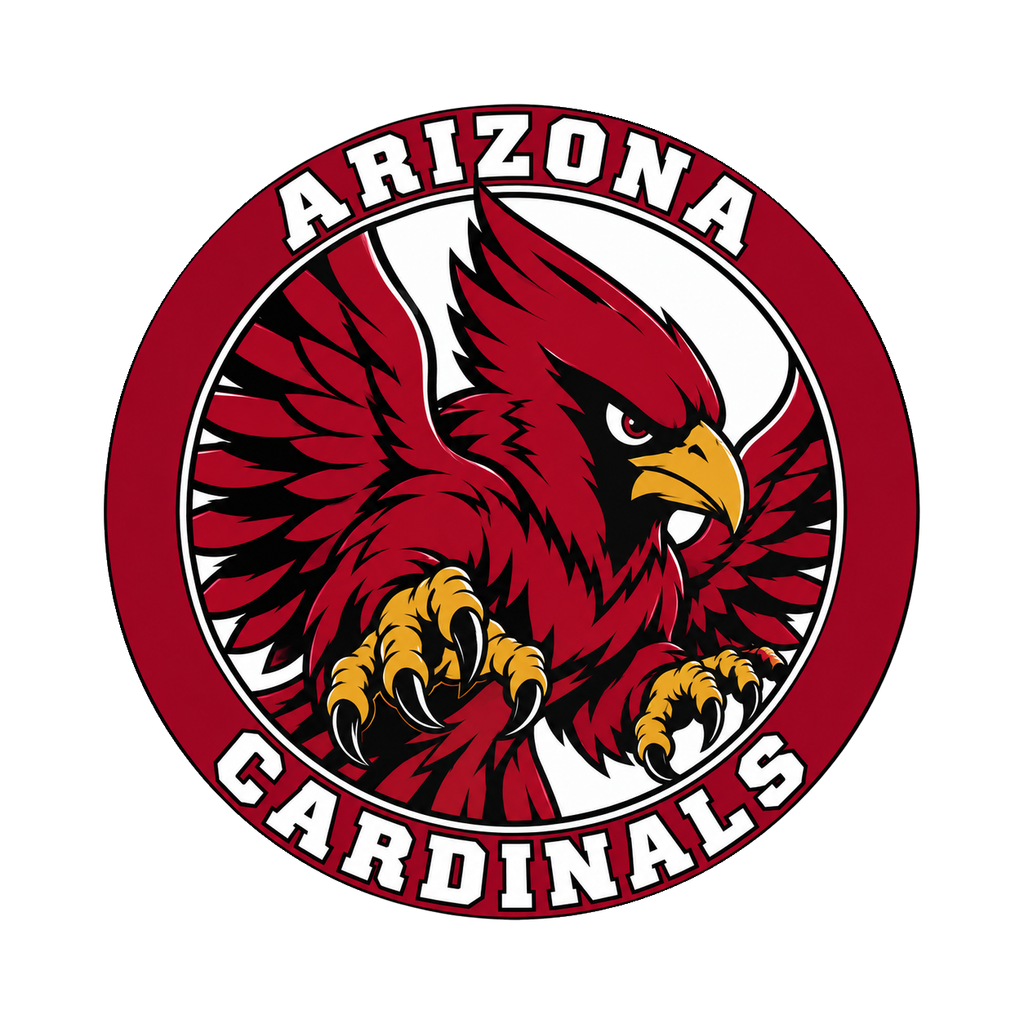 Arizona Cardinals NFL seal — front view; illustrative rendering