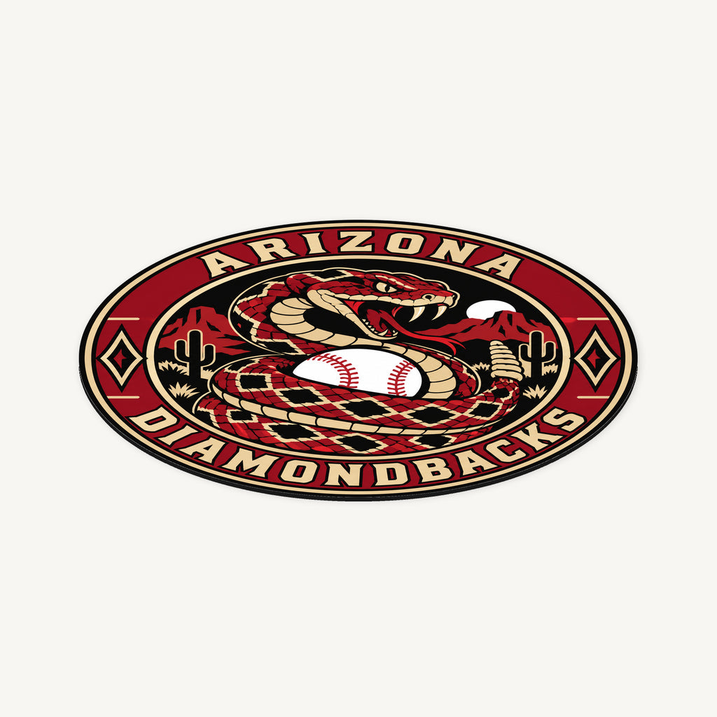 Arizona Diamondbacks MLB Team Seal — angled view showing the thin plaque profile; illustrative rendering