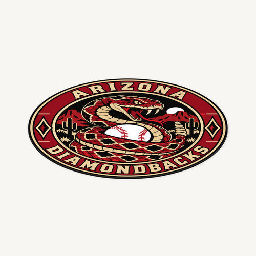 Arizona Diamondbacks MLB Team Seal — angled view showing the thin plaque profile; illustrative rendering