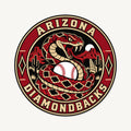 Arizona Diamondbacks MLB Team Seal — front view; illustrative rendering