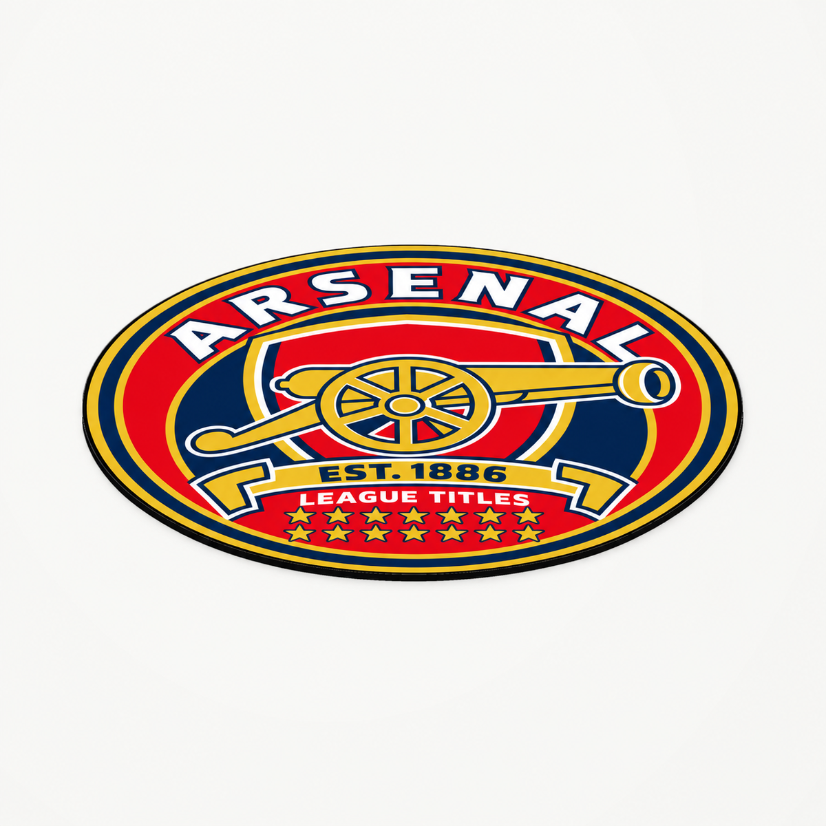 Arsenal latest soccer seal — angle illustrative rendering