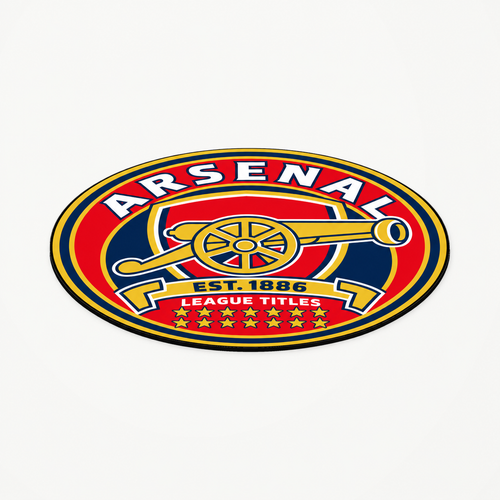 Arsenal latest soccer seal — angle illustrative rendering