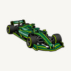 Aston Martin F1 Car Sign — front view; illustrative rendering
