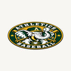 Athletics MLB Team Seal — angled view showing the thin plaque profile; illustrative rendering