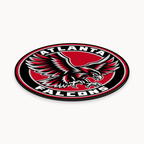 Atlanta Falcons NFL seal — angled thin-profile view; illustrative rendering