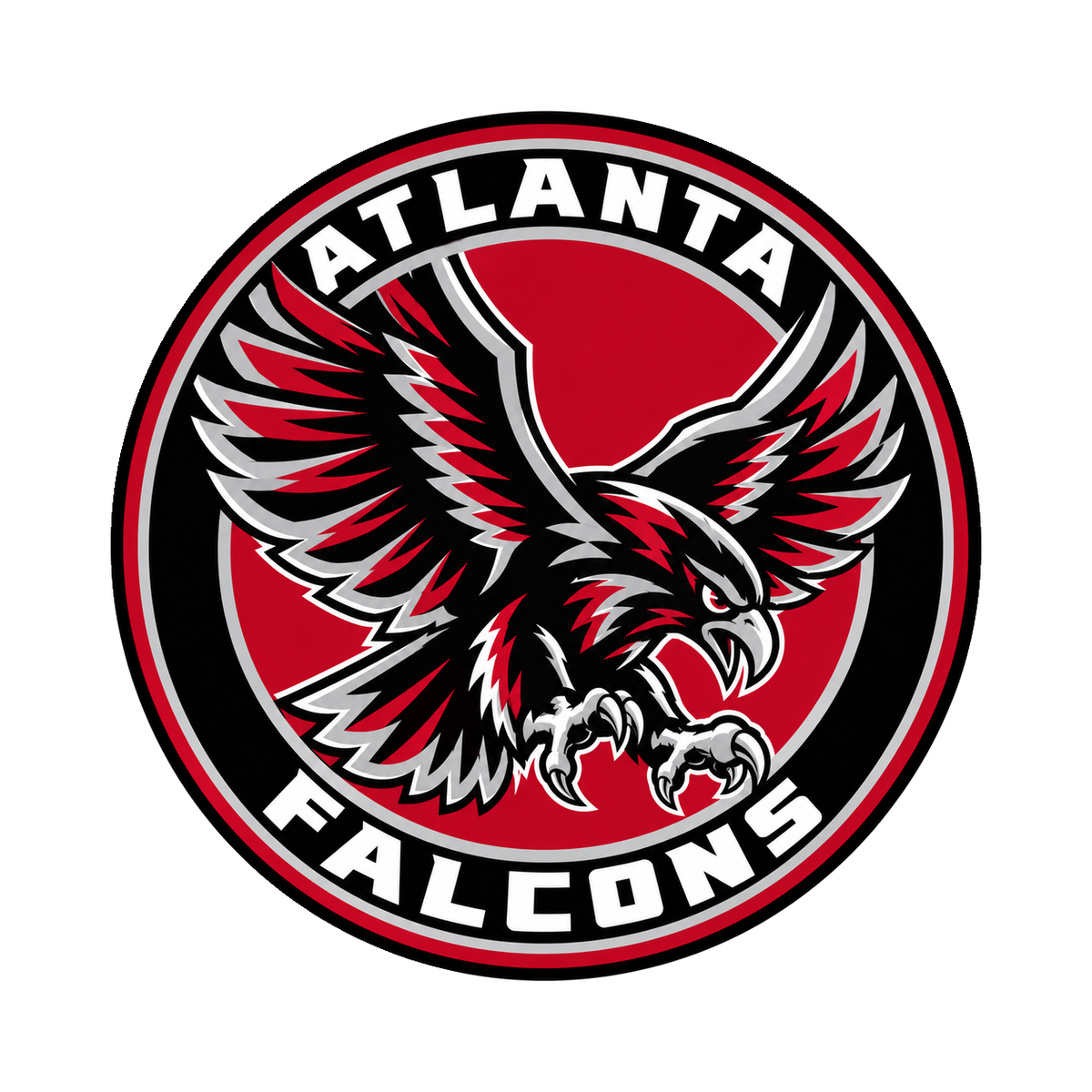 Atlanta Falcons NFL seal — front view; illustrative rendering