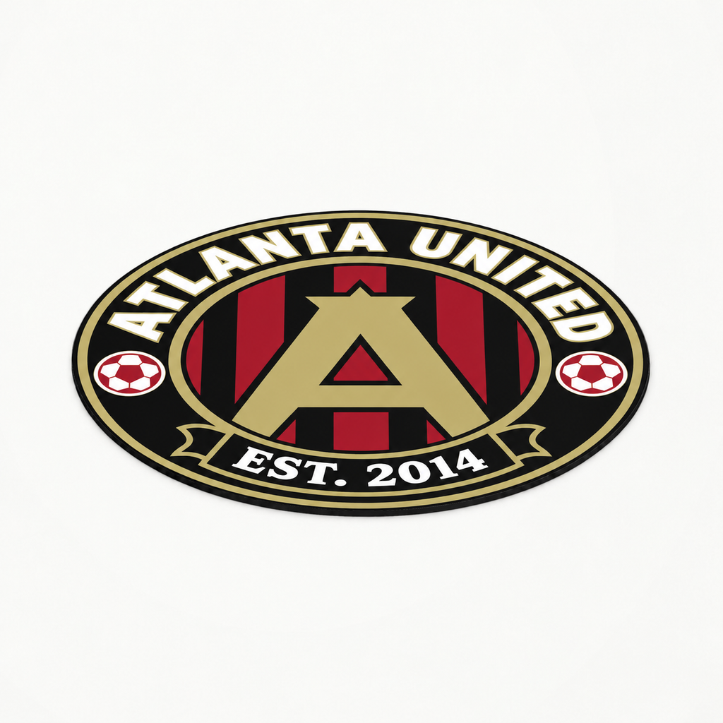 Atlanta United Soccer Club Seal — angle illustrative rendering