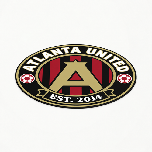 Atlanta United Soccer Club Seal — angle illustrative rendering