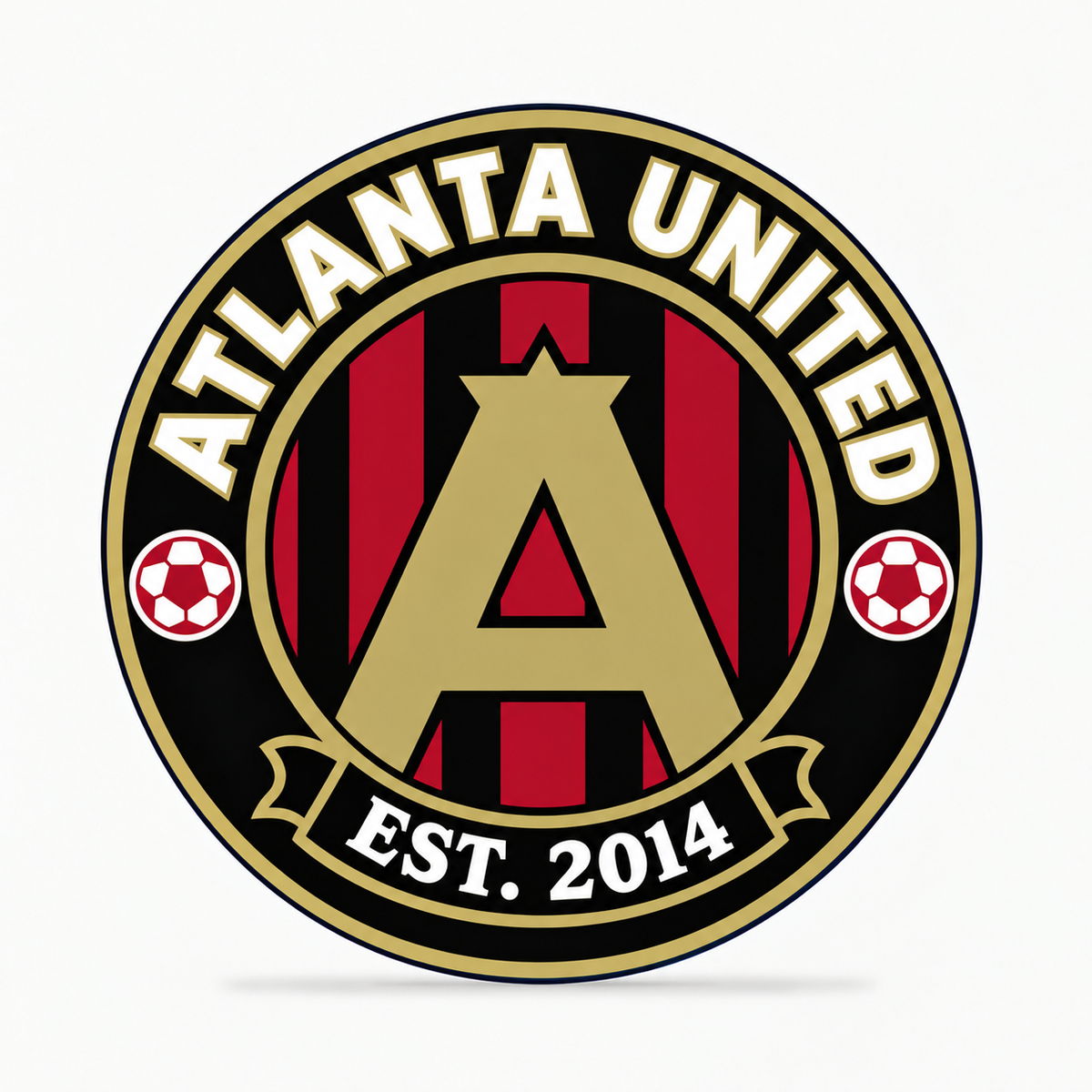 Atlanta United Soccer Club Seal — front illustrative rendering