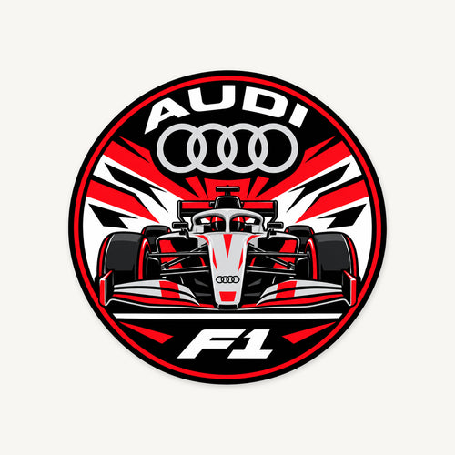 Audi F1 Team Seal — front view; illustrative rendering