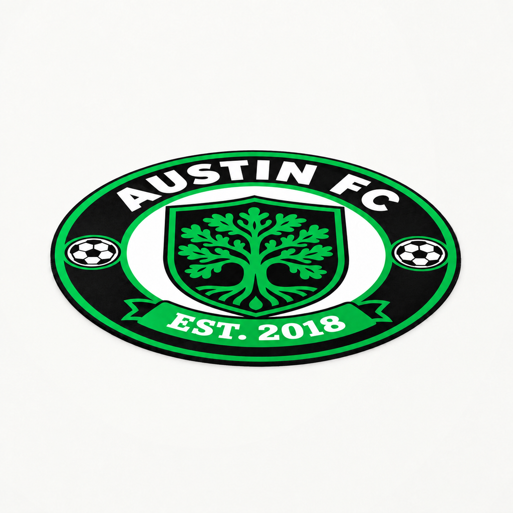 Austin FC Soccer Club Seal — angle illustrative rendering