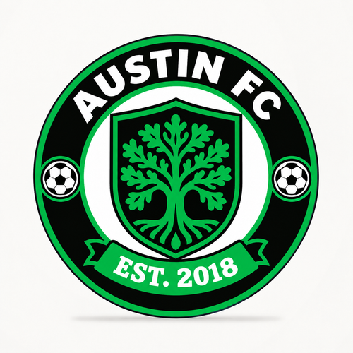 Austin FC Soccer Club Seal — front illustrative rendering