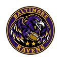 Baltimore Ravens NFL seal — front view; illustrative rendering