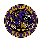 Baltimore Ravens NFL seal — front view; illustrative rendering
