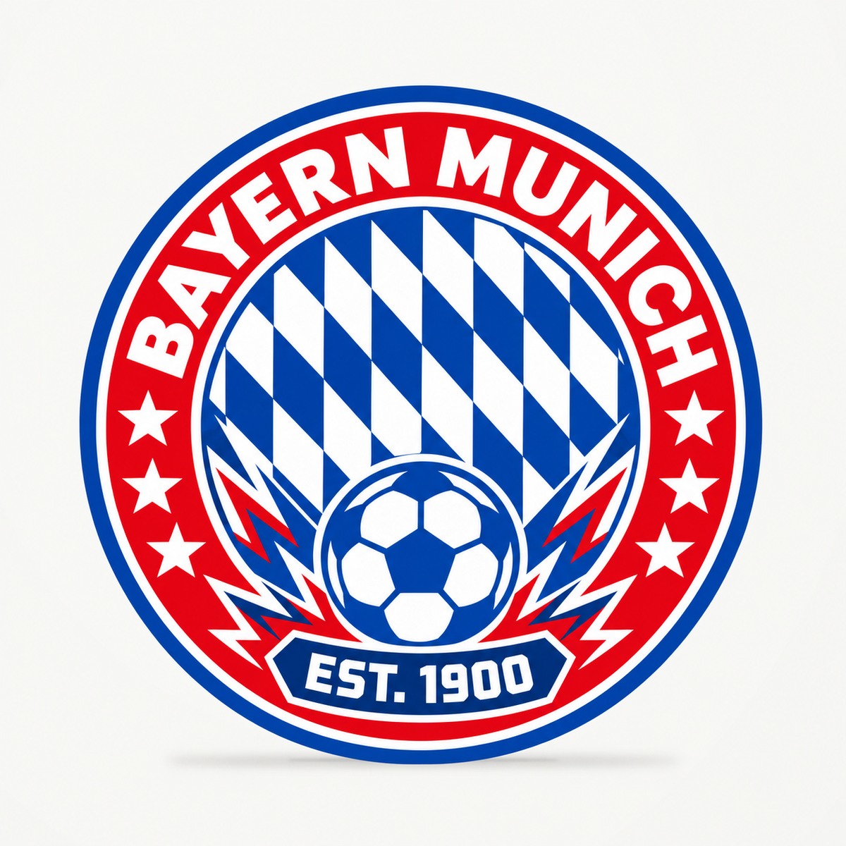 Bayern Munich latest soccer seal — front illustrative rendering