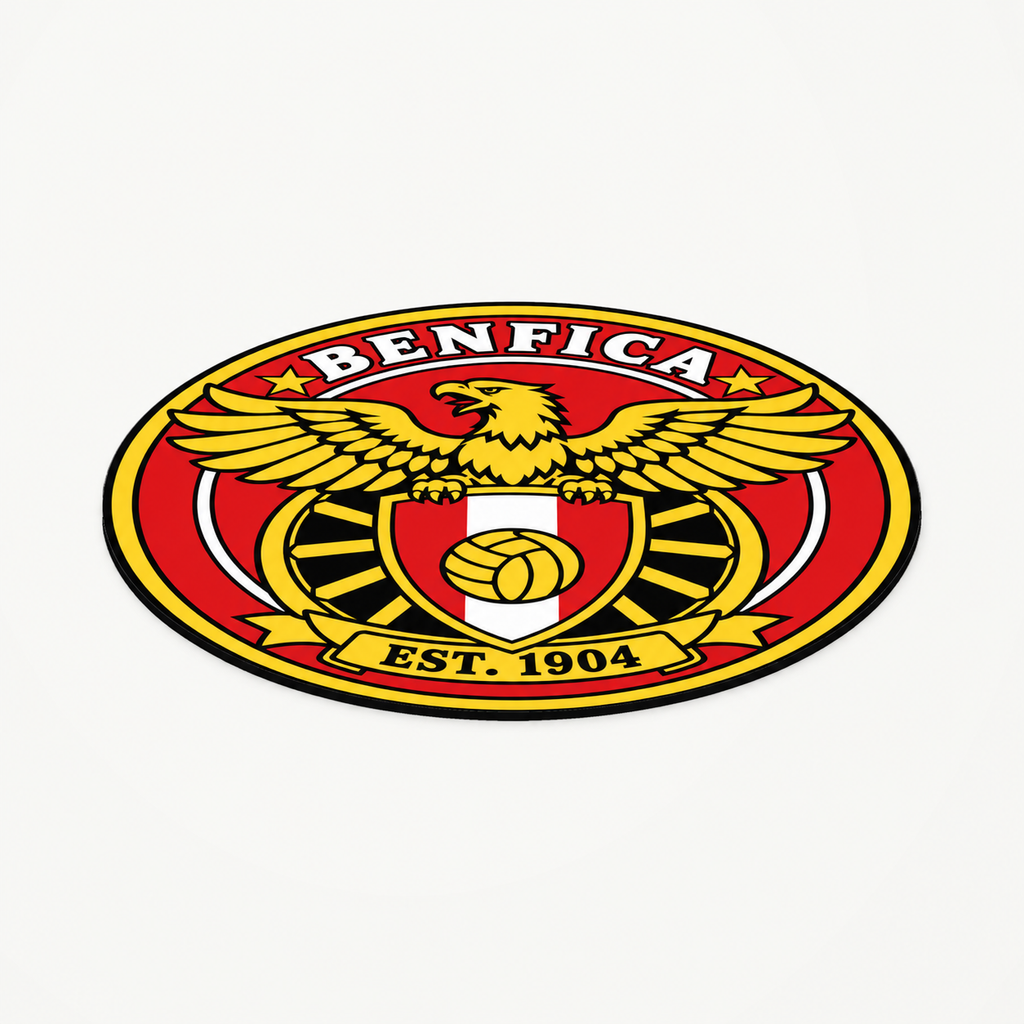 Benfica latest soccer seal — angle illustrative rendering