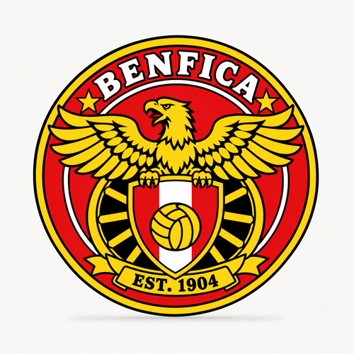 Benfica latest soccer seal — front illustrative rendering