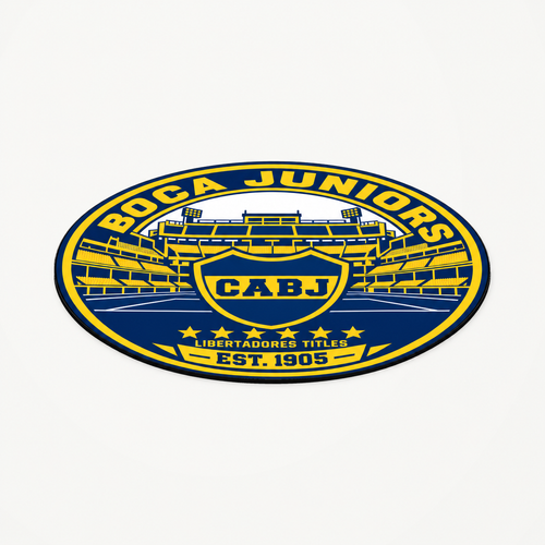 Boca Juniors latest soccer seal — angle illustrative rendering