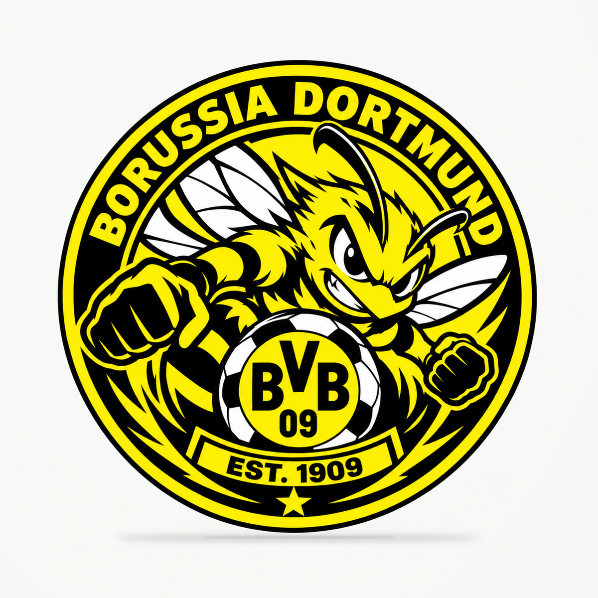 Borussia Dortmund latest soccer seal — front illustrative rendering