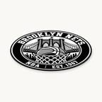 Brooklyn Nets NBA seal — angled view showing thin profile; illustrative rendering