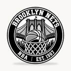 Brooklyn Nets NBA seal — front view; illustrative rendering