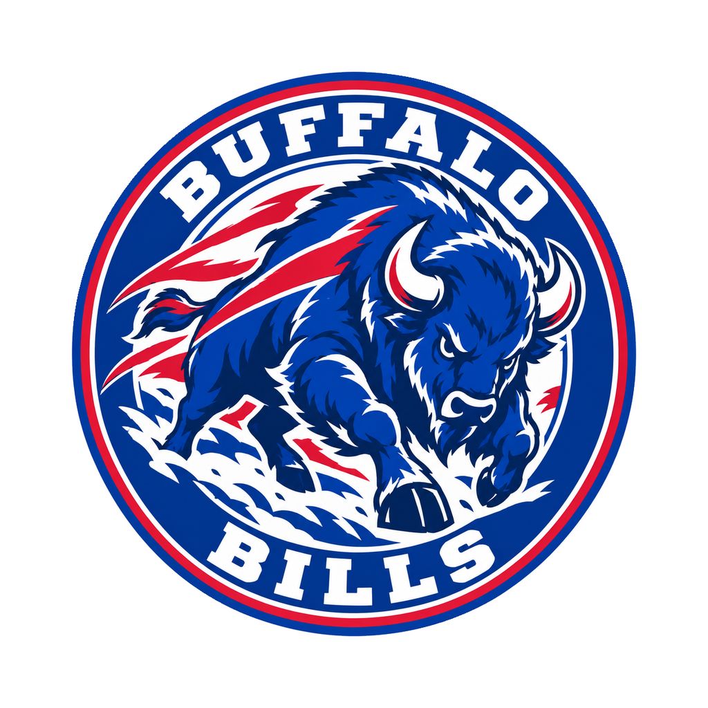 Buffalo Bills NFL seal — complete front view; illustrative rendering