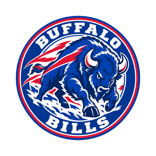 Buffalo Bills NFL seal — complete front view; illustrative rendering