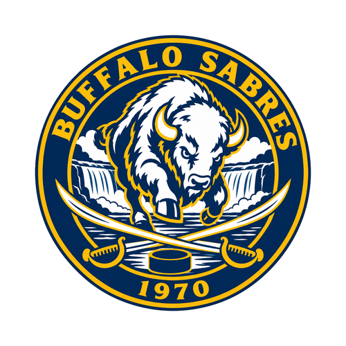 Buffalo Sabres NHL seal — complete front view; illustrative rendering