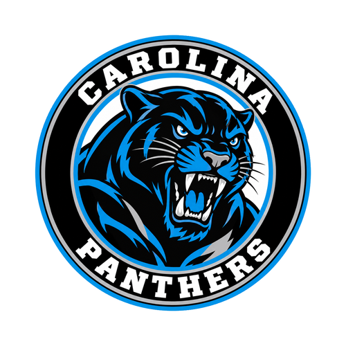 Carolina Panthers NFL seal — front view; illustrative rendering