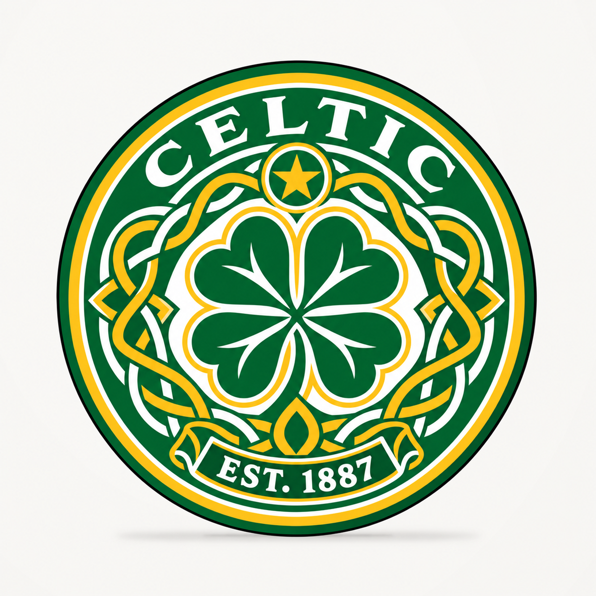 Celtic latest soccer seal — front illustrative rendering