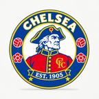Chelsea latest soccer seal — front illustrative rendering
