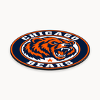 Chicago Bears NFL seal — angled thin-profile view; illustrative rendering