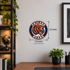 Chicago Bears NFL seal — wall display with 9.5-inch measurements; 9.5-inch size shown; illustrative rendering