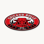 Chicago Bulls NBA seal — angled view showing thin profile; illustrative rendering