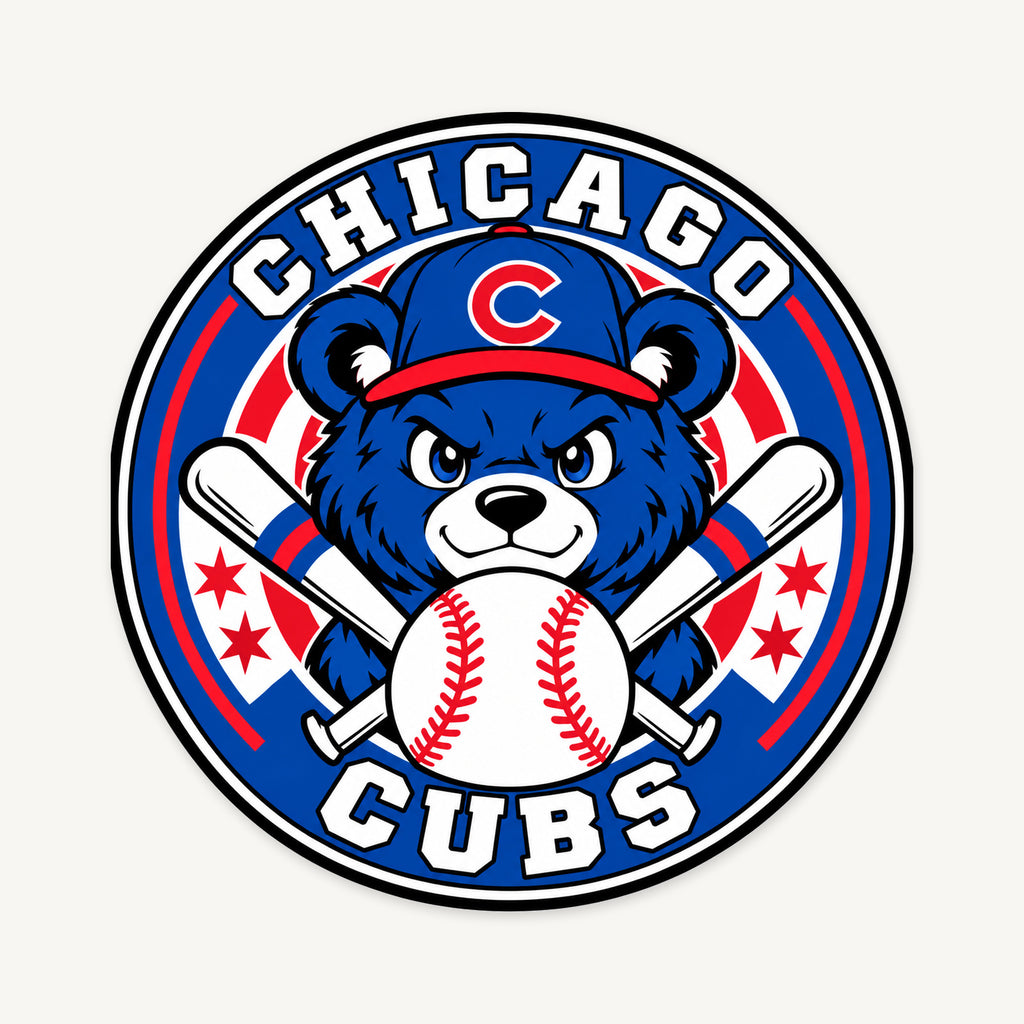 Chicago Cubs MLB Team Seal — front view; illustrative rendering
