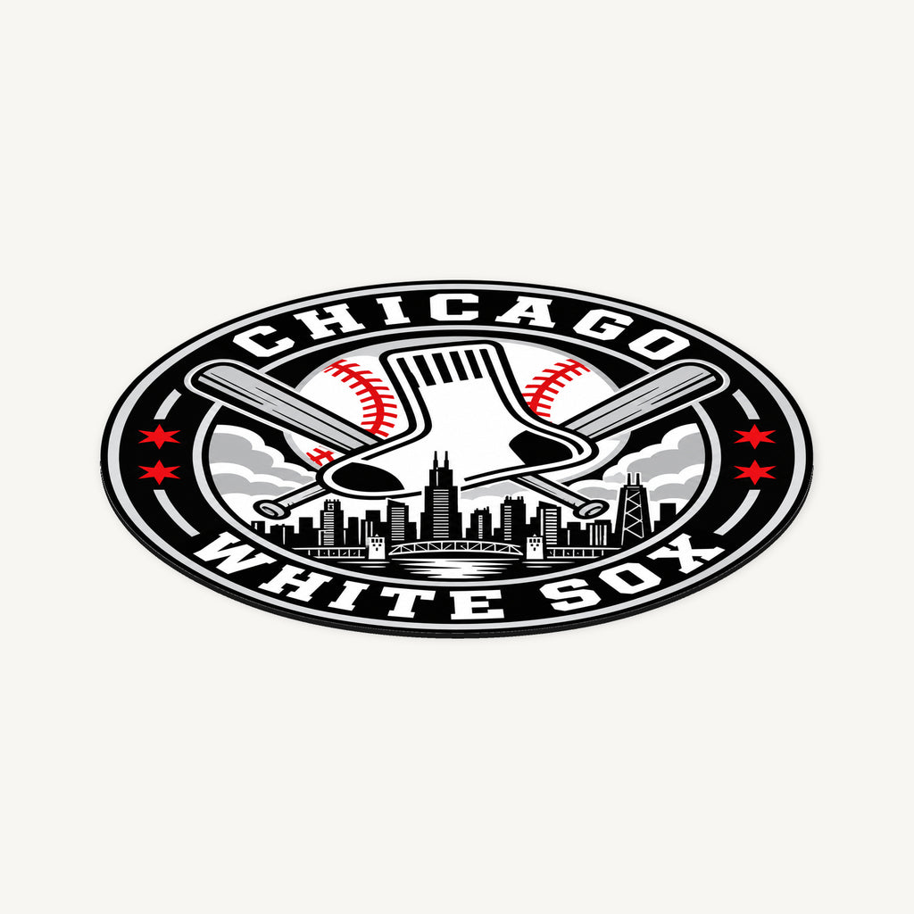 Chicago White Sox MLB Team Seal — angled view showing the thin plaque profile; illustrative rendering