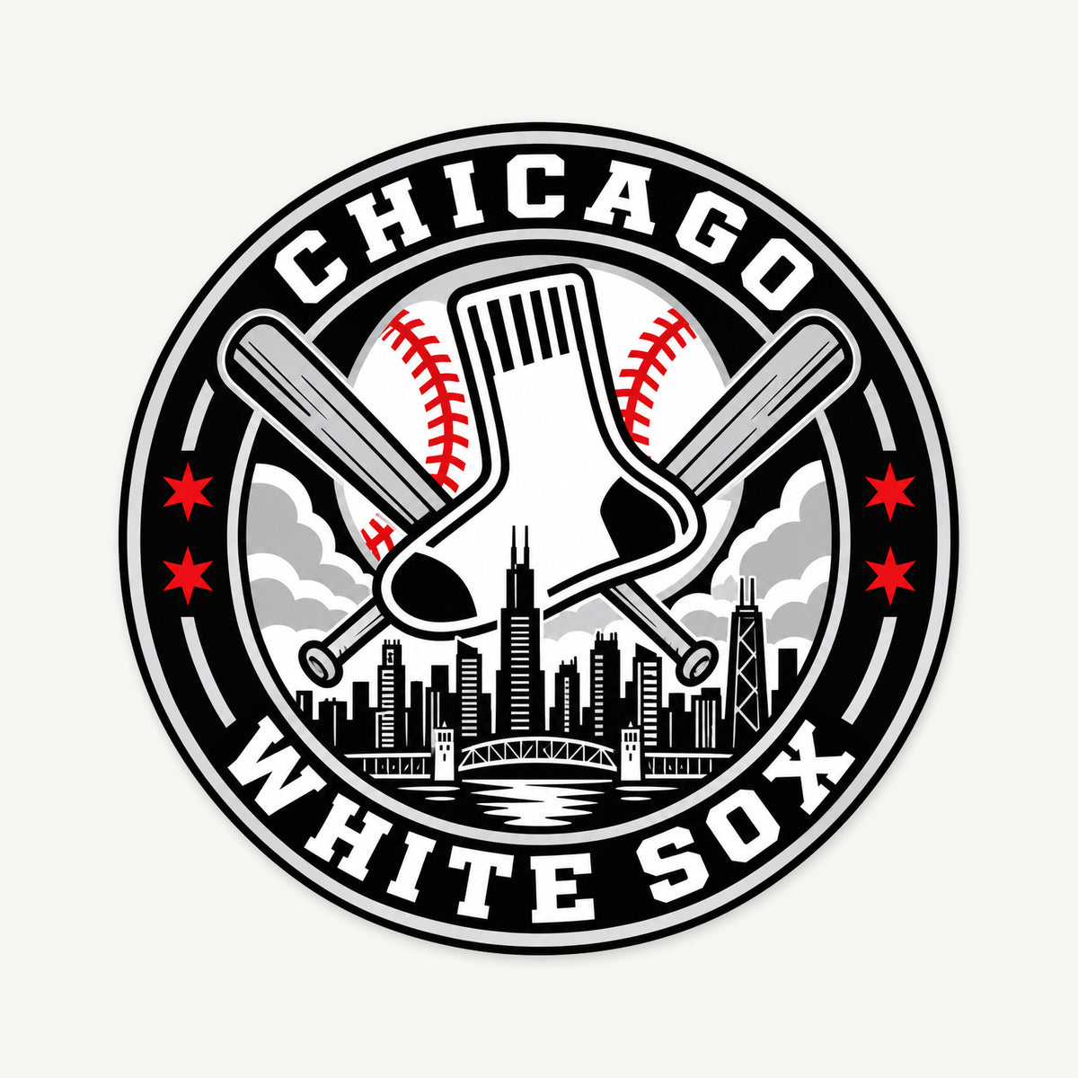 Chicago White Sox MLB Team Seal — front view; illustrative rendering