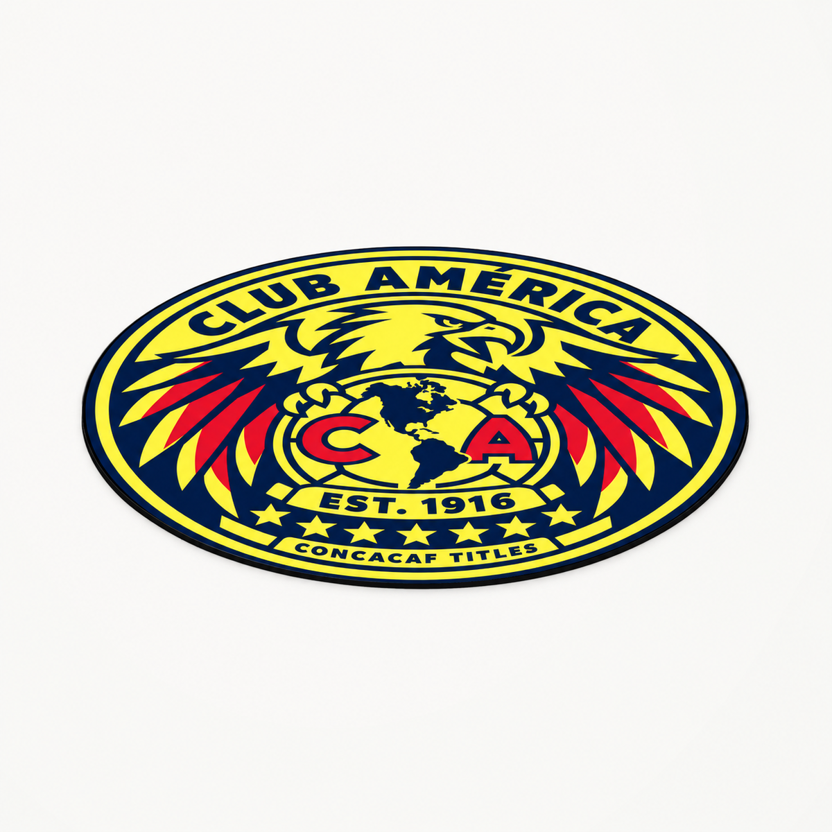 Club América latest soccer seal — angle illustrative rendering